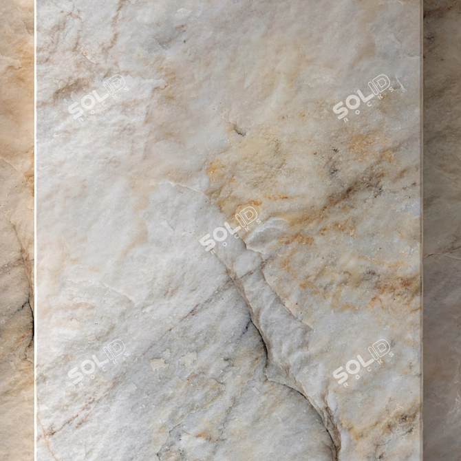 Seamless White Marble Tile - Natural 06 3D model image 3