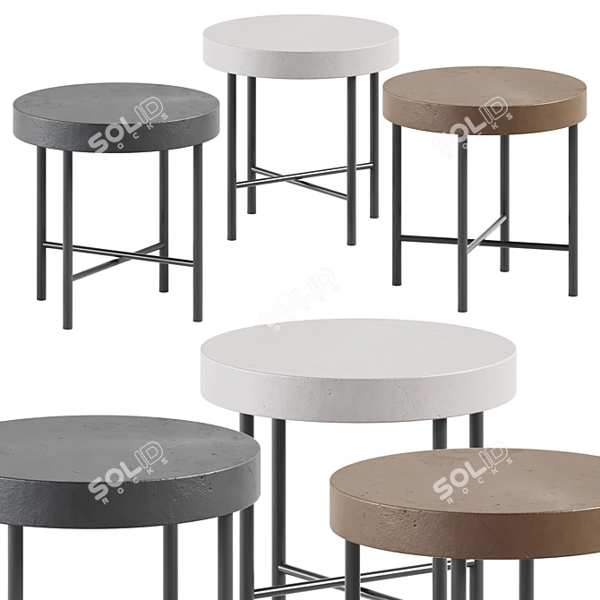 BANKEHUSE Side Table: Sleek and Stylish 3D model image 1