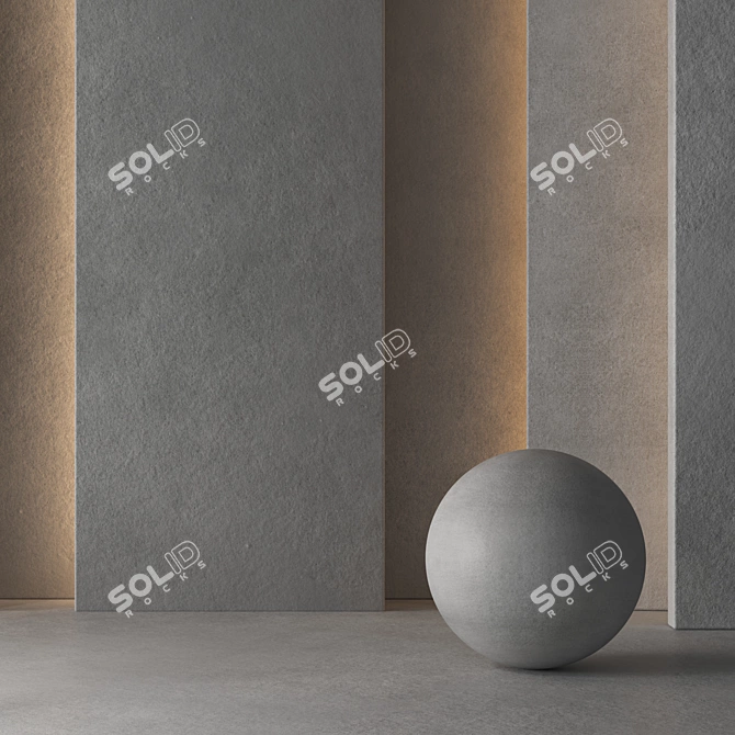 Seamless Concrete Tile: High-Resolution VRay & Corona Material 3D model image 1