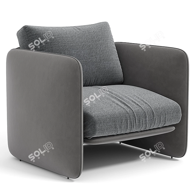 Modern Miller Armchair: Stylish Comfort 3D model image 1