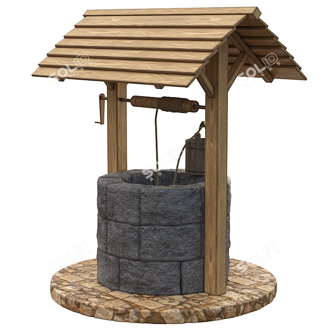 Medieval Well: PBR Texture Pack 3D model image 5