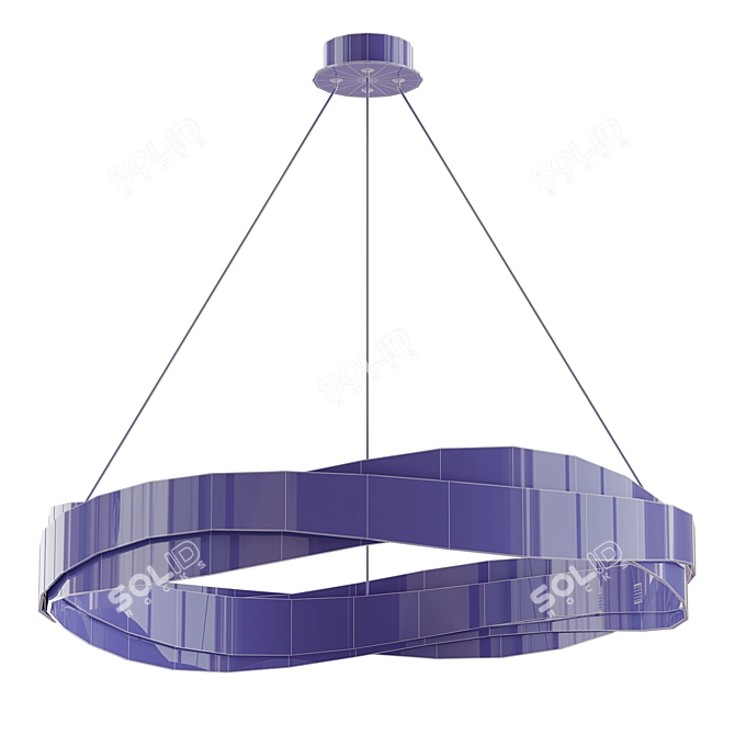 Elegant Glow: Malika Pendant Light 3D model image 4