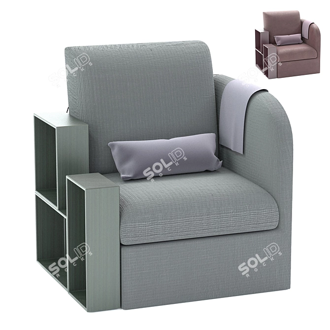 Comfort Lounge Upholstered Sofa 3D model image 1