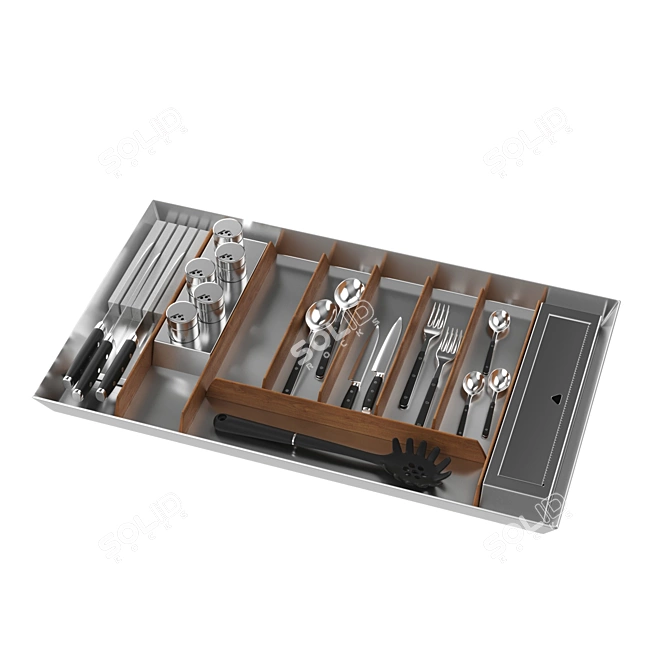 ESSETRE Elite-Line Stainless Steel Drawer 3D model image 1