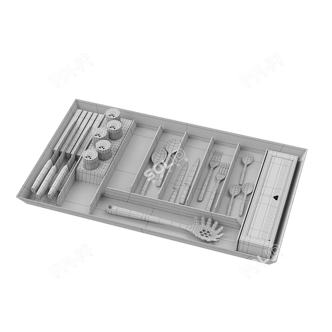 ESSETRE Elite-Line Stainless Steel Drawer 3D model image 3