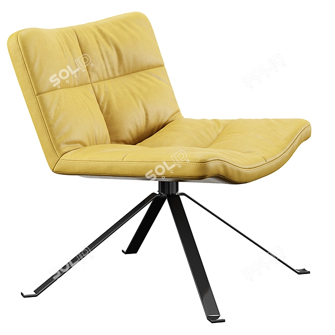 Elegant Swivel Lounge Chair | Tonon Wave Soft 3D model image 3