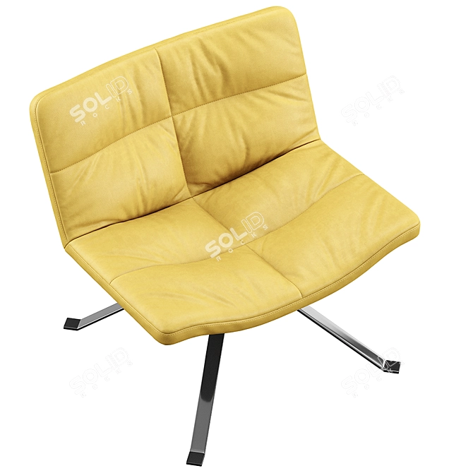 Elegant Swivel Lounge Chair | Tonon Wave Soft 3D model image 4