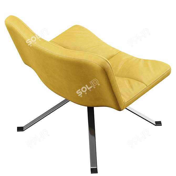 Elegant Swivel Lounge Chair | Tonon Wave Soft 3D model image 5