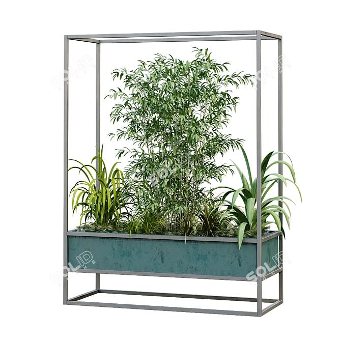 Modern Interior Plant Box Set 3D model image 2