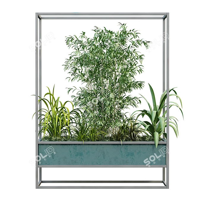 Modern Interior Plant Box Set 3D model image 5