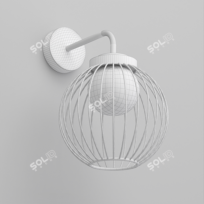 Elegant Pearl Wall Luminary 3D model image 2