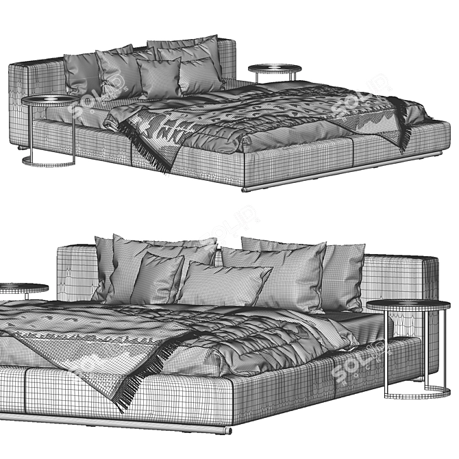 Flexform Groundpiece Sofa 3D model image 5