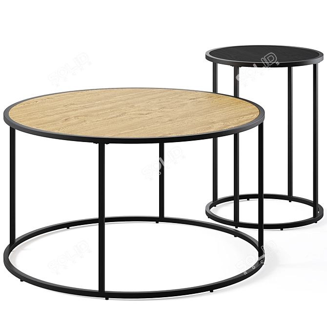 Seaford Round Coffee Table 3D model image 1