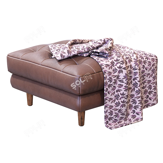 Sleek Sven Charm Ottoman: Modern Elegance for Your Space 3D model image 4