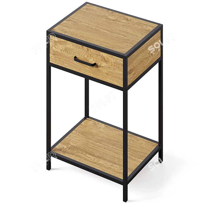 Seaford Bedside Table - Functional and Stylish 3D model image 4