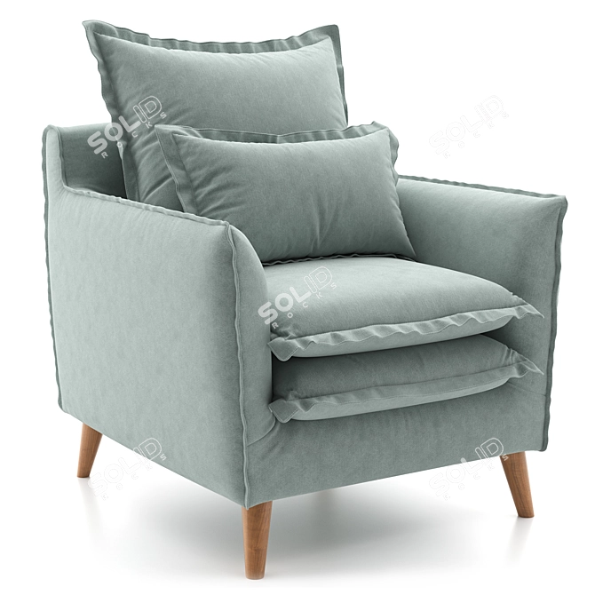 Ocean Comfort: Stylish Armchair for Relaxation 3D model image 1