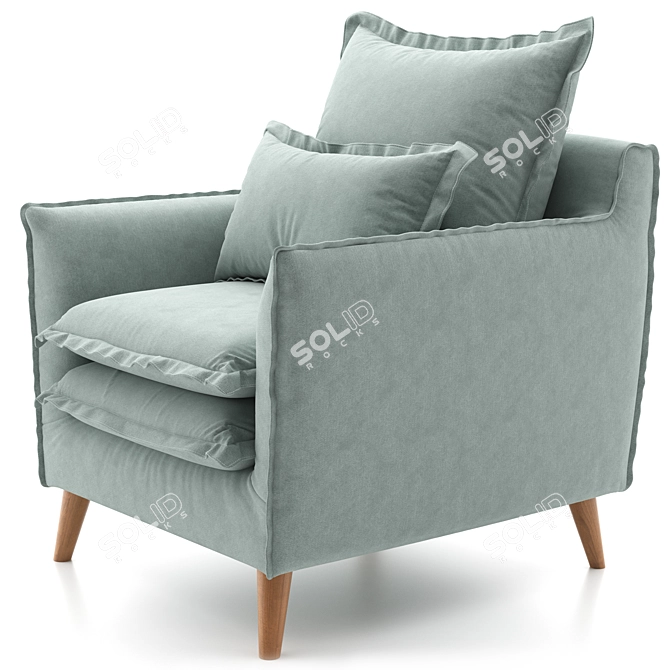 Ocean Comfort: Stylish Armchair for Relaxation 3D model image 2