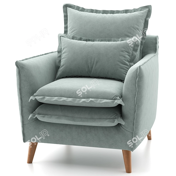 Ocean Comfort: Stylish Armchair for Relaxation 3D model image 3