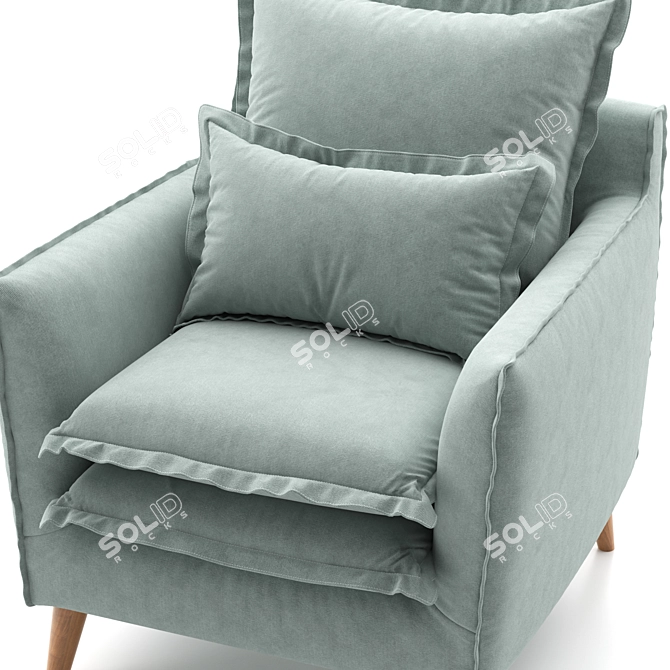 Ocean Comfort: Stylish Armchair for Relaxation 3D model image 5