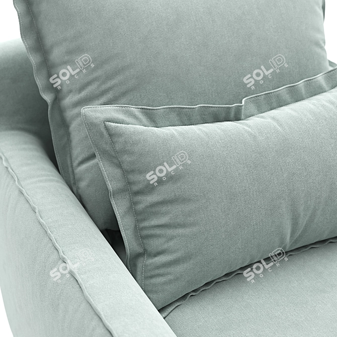 Ocean Comfort: Stylish Armchair for Relaxation 3D model image 6