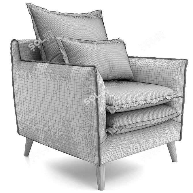 Ocean Comfort: Stylish Armchair for Relaxation 3D model image 7