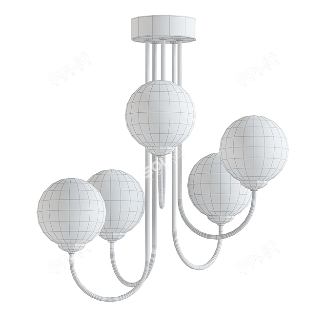 Globe Glass Pendant Light 3D model image 2