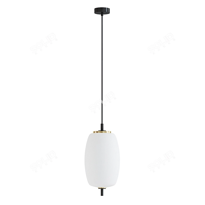 Opal Glass Pendant Lamp 3D model image 1