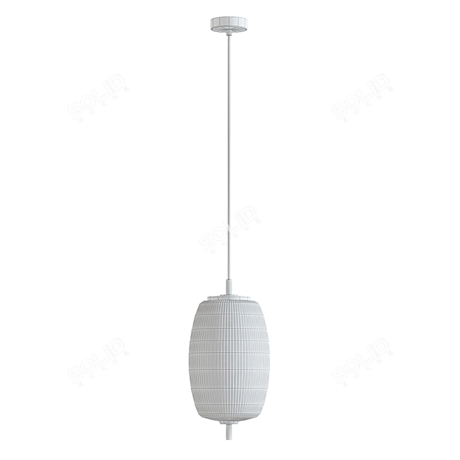 Opal Glass Pendant Lamp 3D model image 2