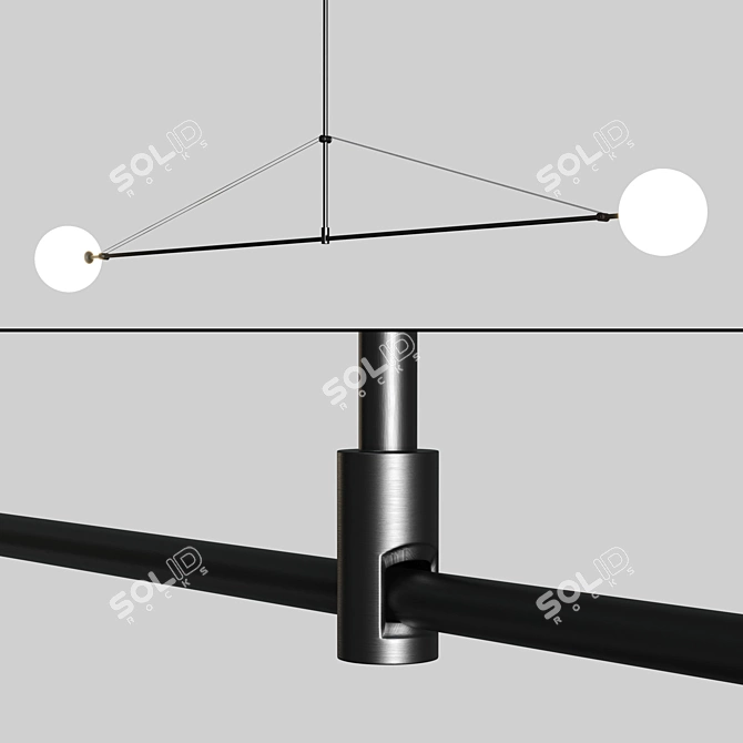 Modern Mobile Chandelier: Michael Anastassiades 3D model image 1