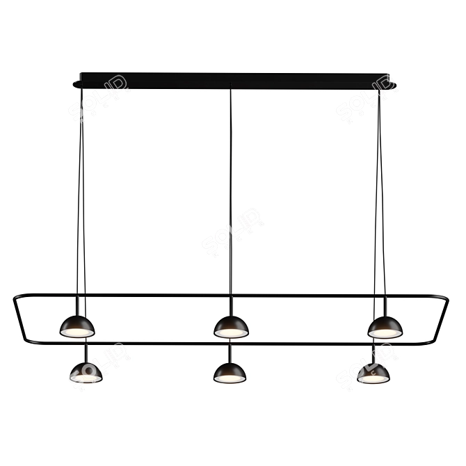 Sleek Cupolina | Adjustable Hanging Lamp 3D model image 3