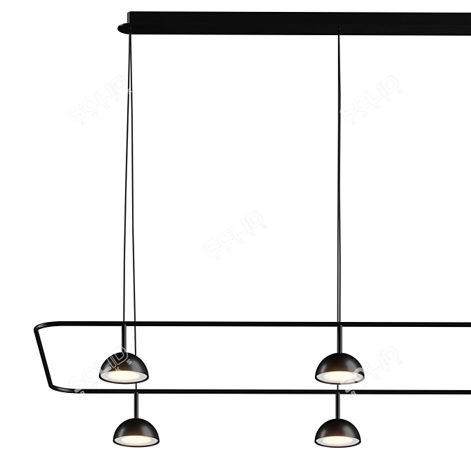 Sleek Cupolina | Adjustable Hanging Lamp 3D model image 4