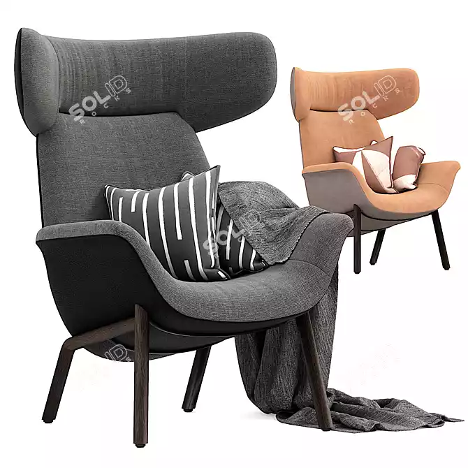 Elegant Pedrali Ila Armchair 3D model image 1