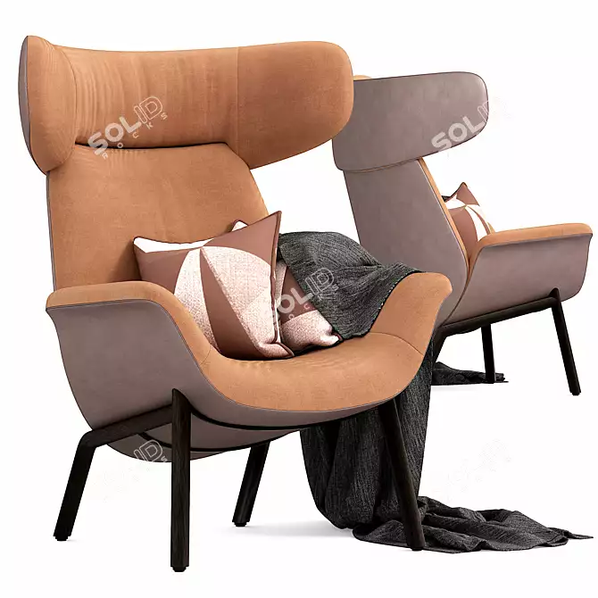 Elegant Pedrali Ila Armchair 3D model image 2