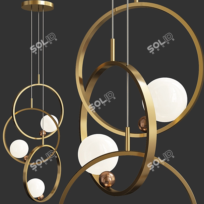 Elegant Joy Pendant Lamp 3D model image 1