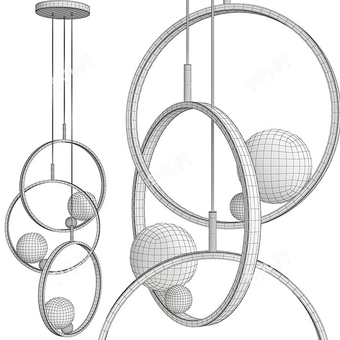 Elegant Joy Pendant Lamp 3D model image 2