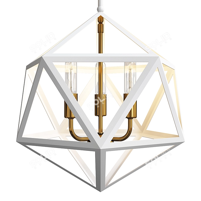 Modern Diamond Prism Lantern 3D model image 4