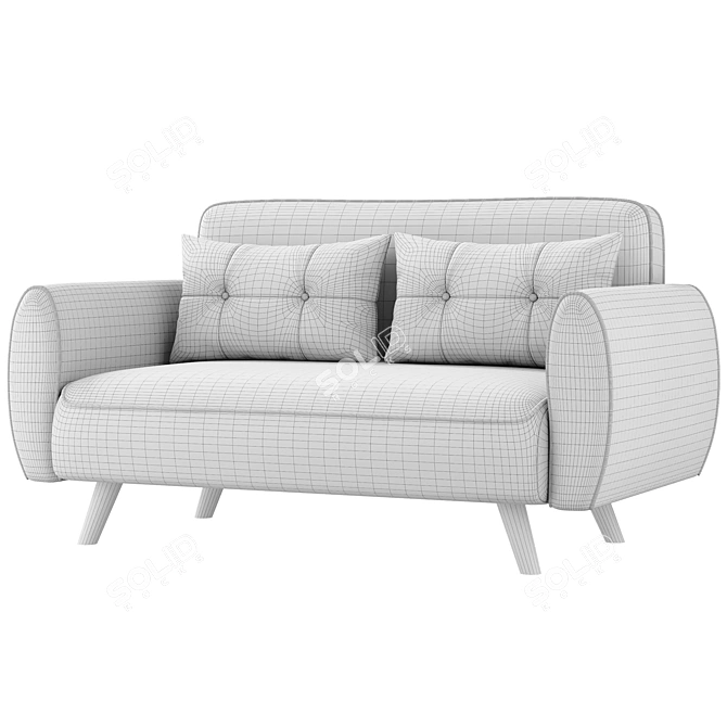 Charming Foldable Sofa Bed 3D model image 6