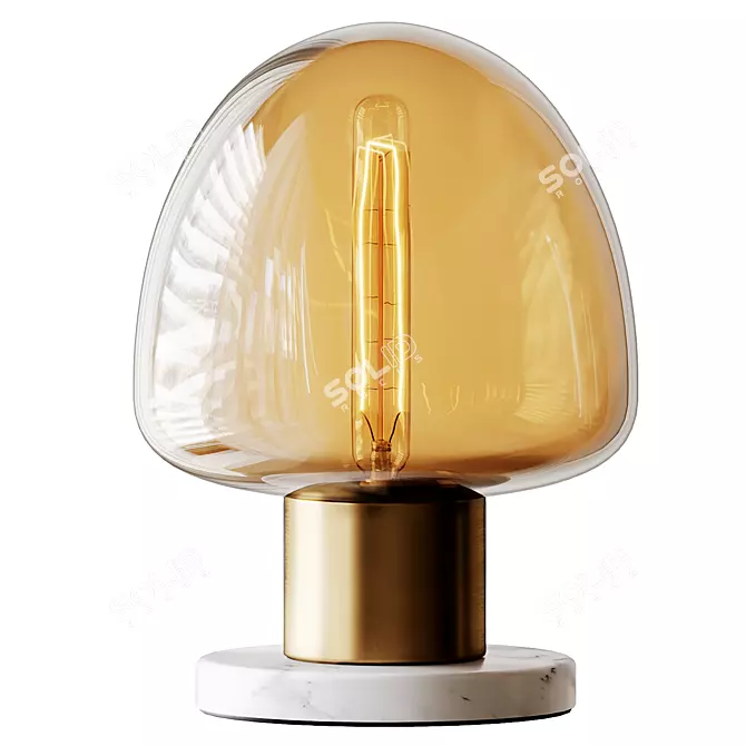 Elegant Eliana Glass Table Lamp 3D model image 2