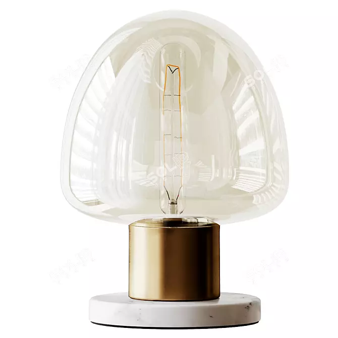 Elegant Eliana Glass Table Lamp 3D model image 3