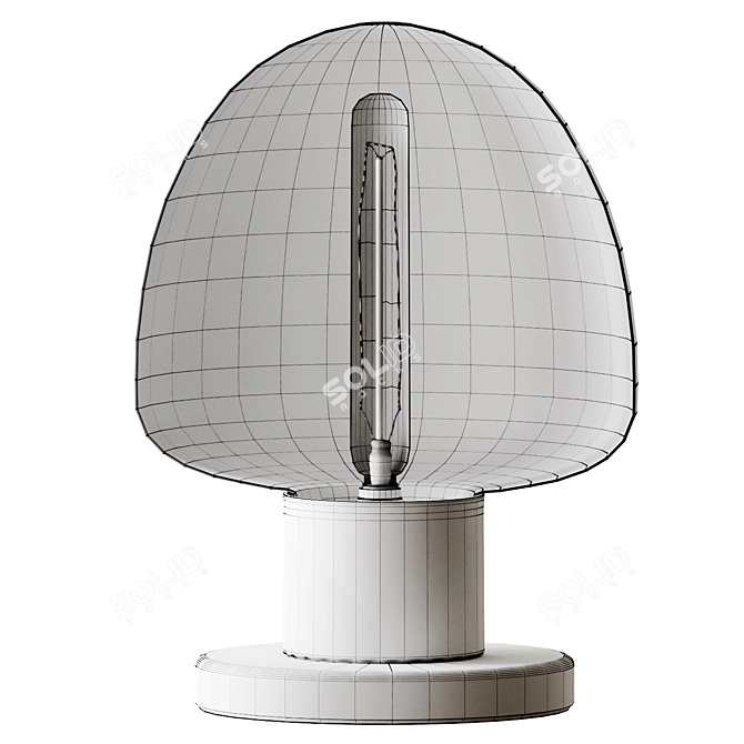 Elegant Eliana Glass Table Lamp 3D model image 4