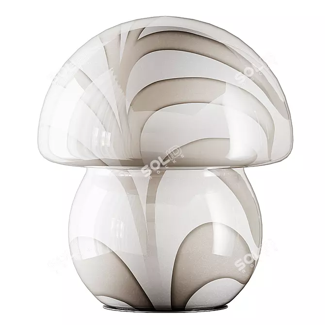Elegant Alice Glass Lamp 3D model image 2