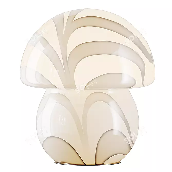 Elegant Alice Glass Lamp 3D model image 3