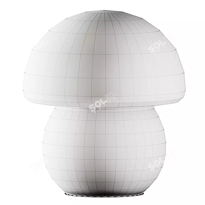 Elegant Alice Glass Lamp 3D model image 4