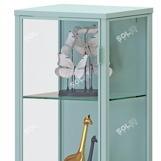 Modern Glass Door Cabinets for Stylish Storage 3D model image 2