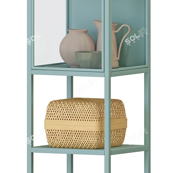 Modern Glass Door Cabinets for Stylish Storage 3D model image 3