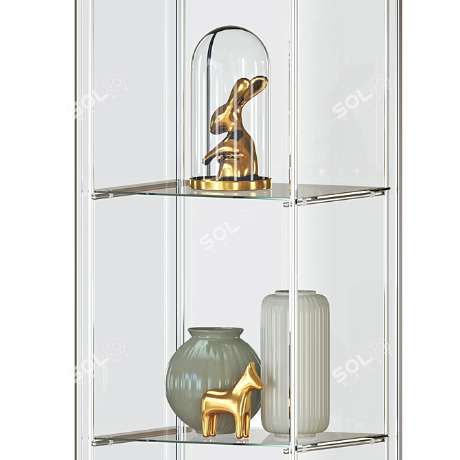 Modern Glass Door Cabinets for Stylish Storage 3D model image 4