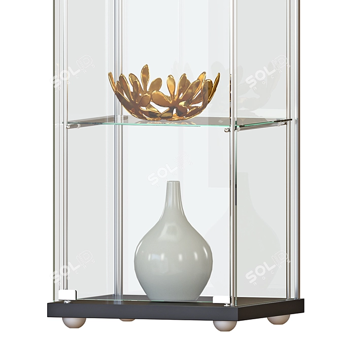 Modern Glass Door Cabinets for Stylish Storage 3D model image 5