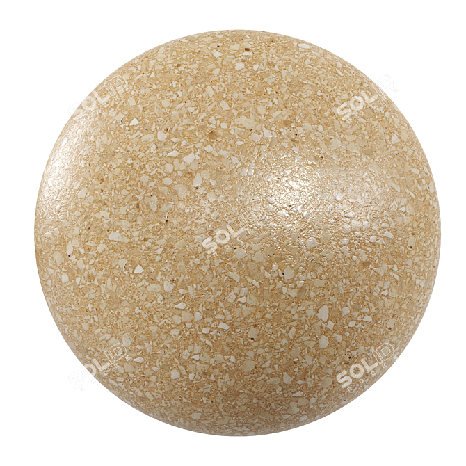 Seamless PBR Terrazzo Marble 3D model image 1