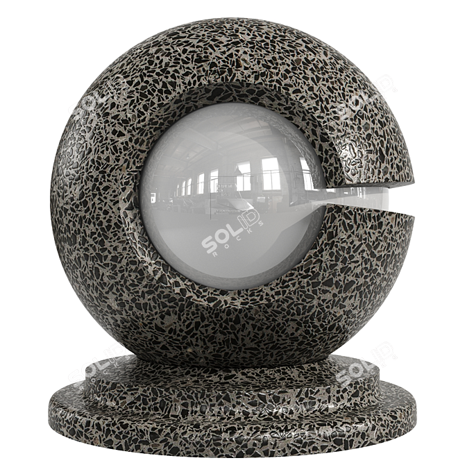 PBR Terrazzo Marble Texture 3D model image 3