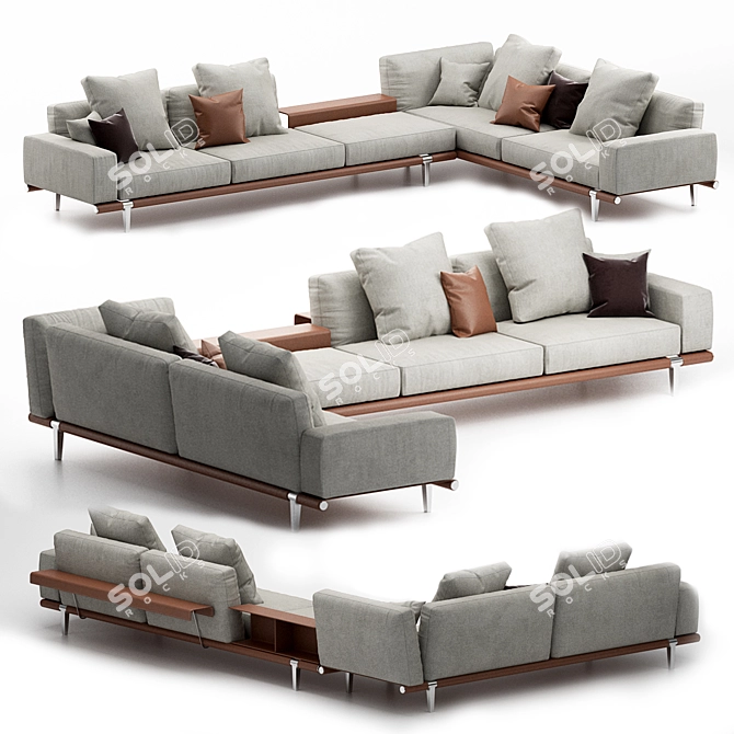 Elegant Comfort: Sofa Poltronafrau 3D model image 1